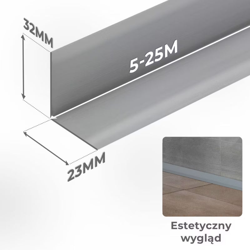 Fodpanel PVC 32x23 mm Selvklæbende 10 m Eg