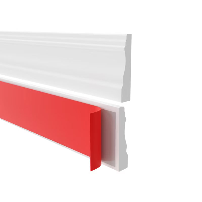 Fodpanel PVC Selvklæbende 32 mm Hvid 5 m