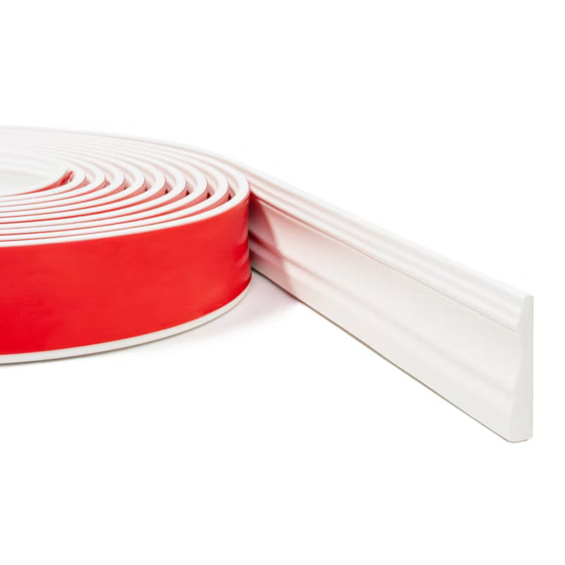 Fodpanel PVC Selvklæbende 32 mm Hvid 5 m