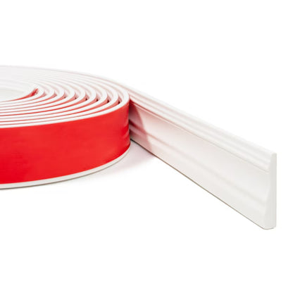 Fodpanel PVC Selvklæbende 32 mm Hvid 5 m