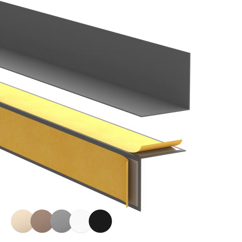 Fodpanel Selvklæbende 20x10 mm 200 cm Mørkegrå