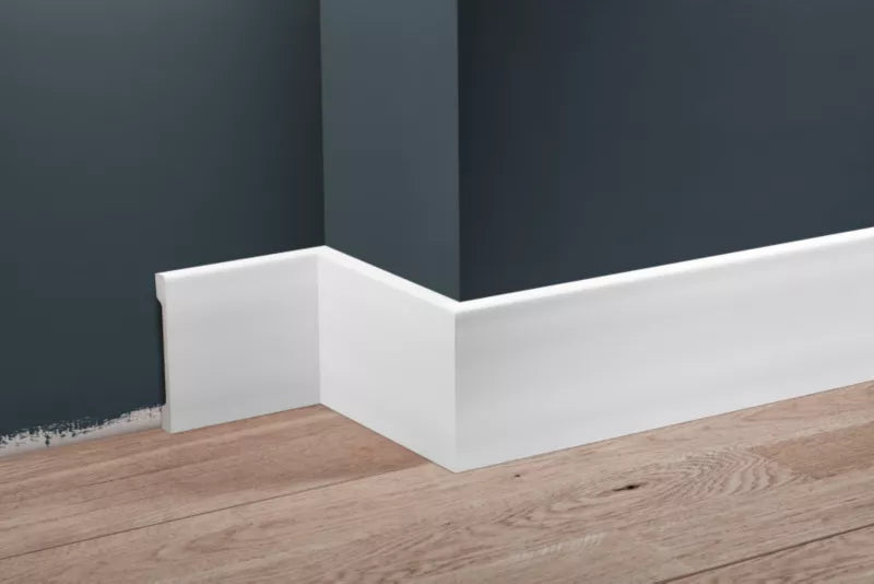 Fodpaneler Hvid Højglans 2440x95x12 mm