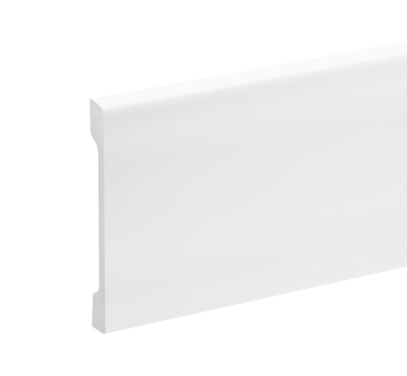 Fodpaneler Hvid Højglans 2440x95x12 mm