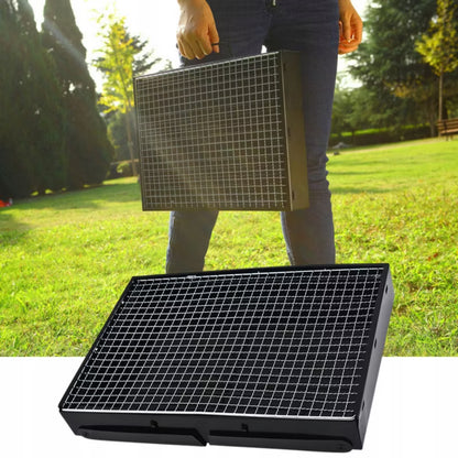 Foldbar Kulgrill Kuffert 40x28 cm Sort Stål