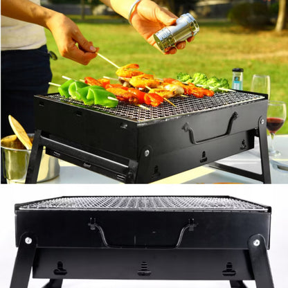 Foldbar Kulgrill Kuffert 40x28 cm Sort Stål