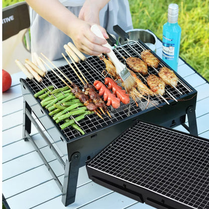 Foldbar Kulgrill Kuffert 40x28 cm Sort Stål