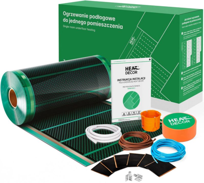 Varmefolie til gulvvarme under paneler HD-G 140 W/m² 50 cm sæt 14 m²