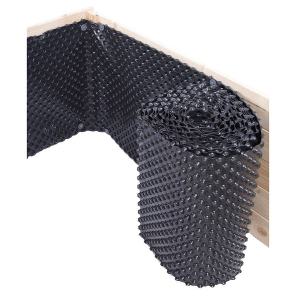 Knopplate til Højbede 44 cm x 7,5 m Sort
