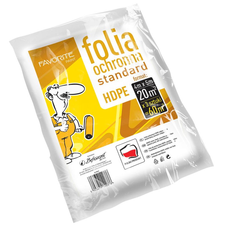 Befaszczot malerfolie 4 x 5 m, 3 stk.