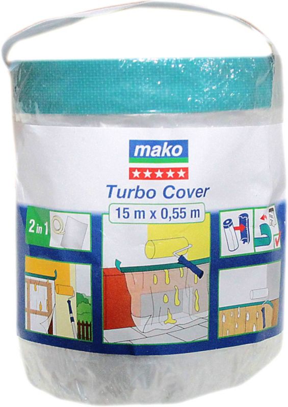 Mako malerfolie med tape 15 m x 550 mm
