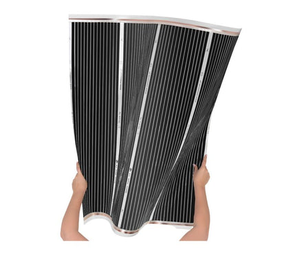 Infrarød Varmefolie 100 cm 160W/m² Black Silver