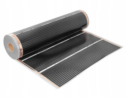 Infrarød Varmefolie 100 cm 160W/m² Black Silver
