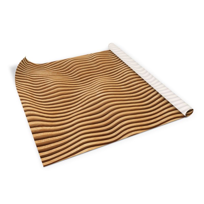 Tulup folie til bord, dør og bordplade – træbølger 3D 100x50 cm