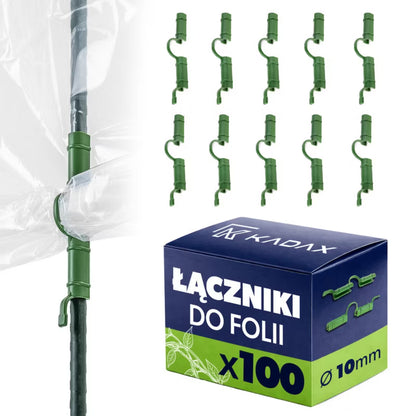 Folieclips Grøn Plastik 10 mm
