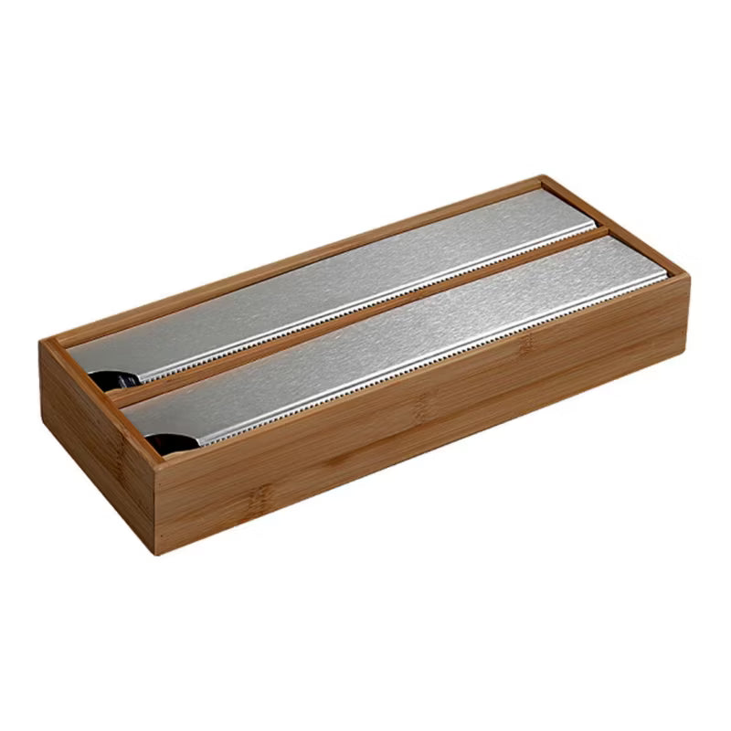 Foliedispenser Bambus 13x35 cm Mørkebrun