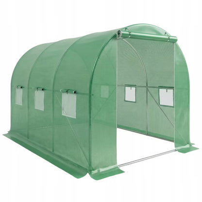 Drivhus Folietunnel 3x2x2 m Grøn 6 m²