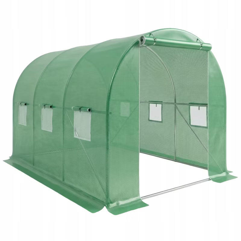 Drivhus Folietunnel 3x2x2 m Grøn 6 m²