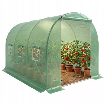 Drivhus Folietunnel 3x2x2 m Grøn 6 m²