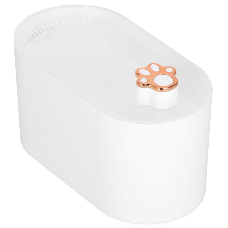 Springos kattefontæne med drikkefunktion 3 L, oplyst, vandtæt IPX8, hvid, 1 stk.