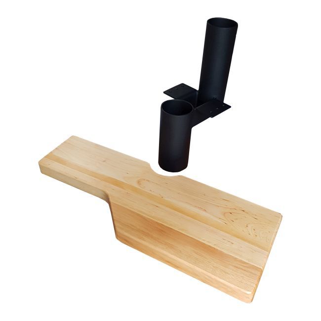 Forhøjelseselement Mini Modultrappe 60 cm Sort Stål Træ