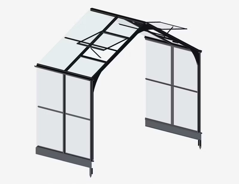Forlængelsesmodul til Drivhus 137x278 cm Aluminium
