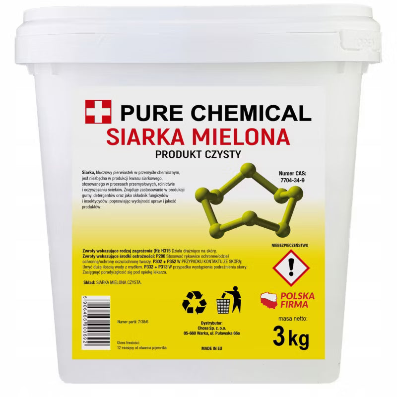 Formalet Svovl Pulver 3 kg Gul | 5906466900692