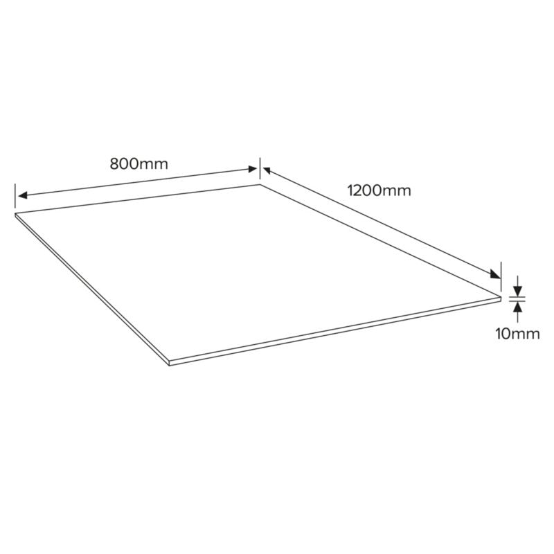 Krydsfinérplade 10 x 800 x 1200 mm