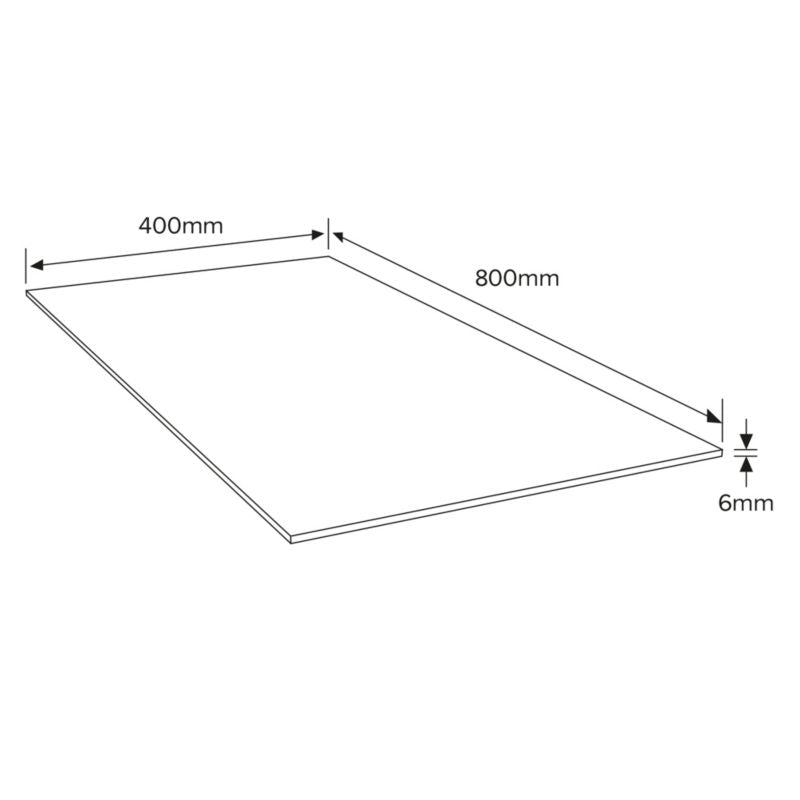 Krydsfinérplade 6 x 400 x 800 mm