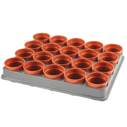 Forspiringsbakke med 20 Potter 38x30,5 cm Terracotta