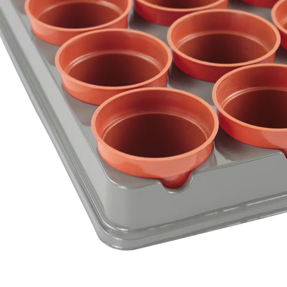 Forspiringsbakke med 20 Potter 38x30,5 cm Terracotta