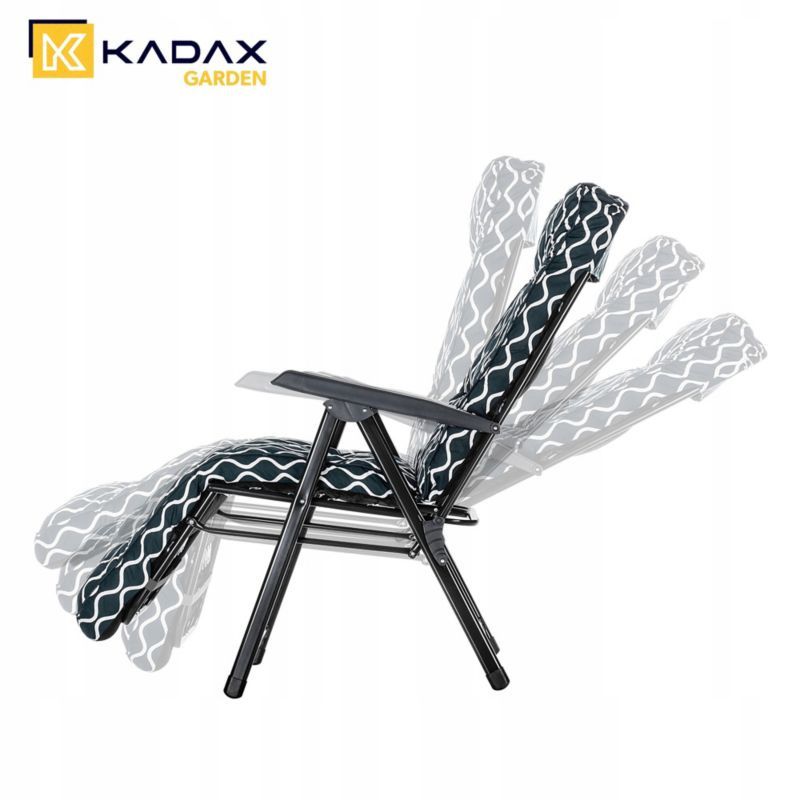 KADAX Almeria Plus haveleje med pude – robust og justerbar strandstol
