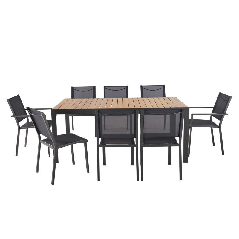 Aluminiumsramme havestol GoodHome Batz sort