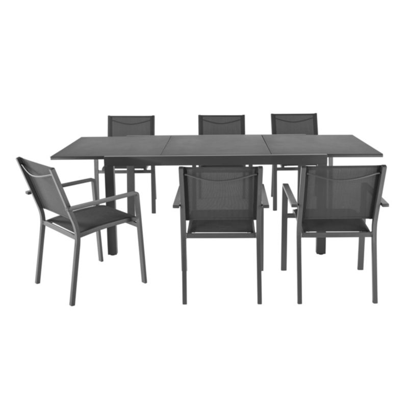 Aluminiumsramme havestol GoodHome Batz sort