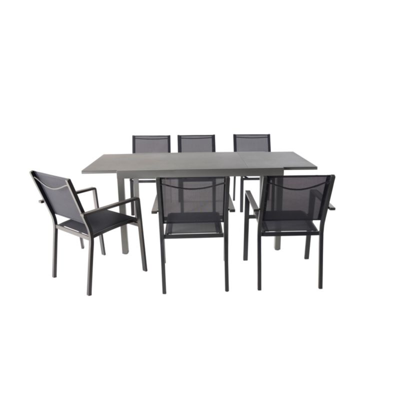 Aluminiumsramme havestol GoodHome Batz sort