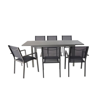 Aluminiumsramme havestol GoodHome Batz sort