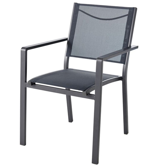 Aluminiumsramme havestol GoodHome Batz sort