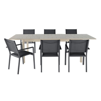 Aluminiumsramme havestol GoodHome Batz sort