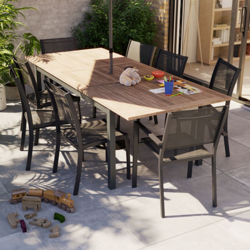 Aluminiumsramme havestol GoodHome Batz sort