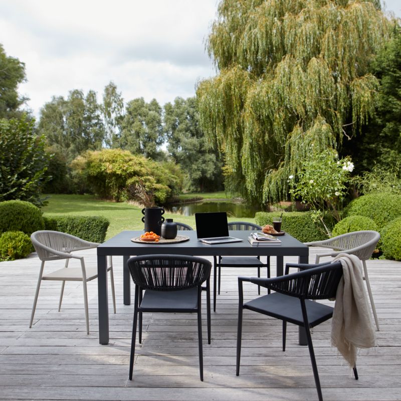 Aluminiumsramme havestol GoodHome Coline i sort