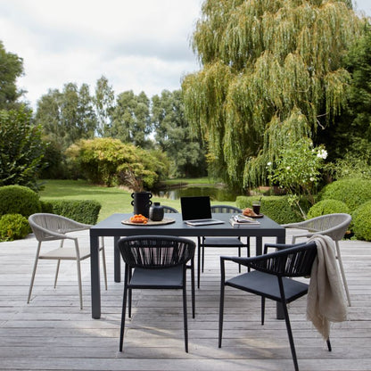 Aluminiumsramme havestol GoodHome Coline i sort