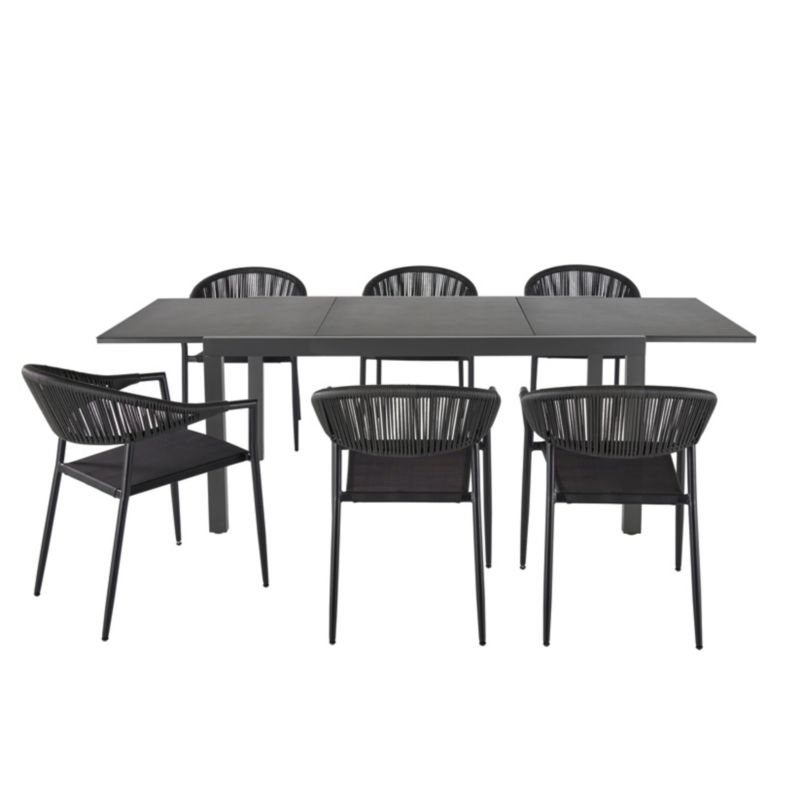 Aluminiumsramme havestol GoodHome Coline i sort