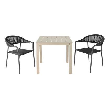 Aluminiumsramme havestol GoodHome Coline i sort