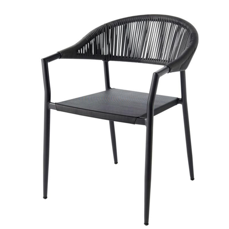 Aluminiumsramme havestol GoodHome Coline i sort