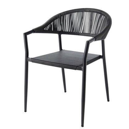 Aluminiumsramme havestol GoodHome Coline i sort