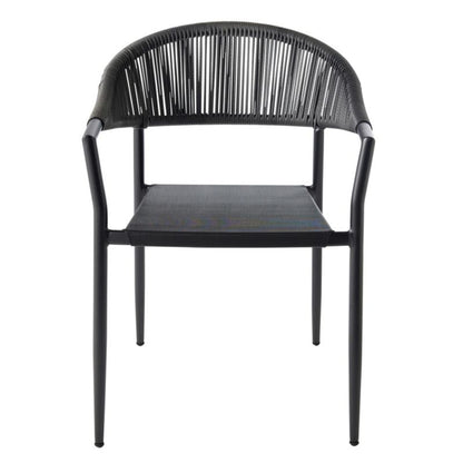 Aluminiumsramme havestol GoodHome Coline i sort