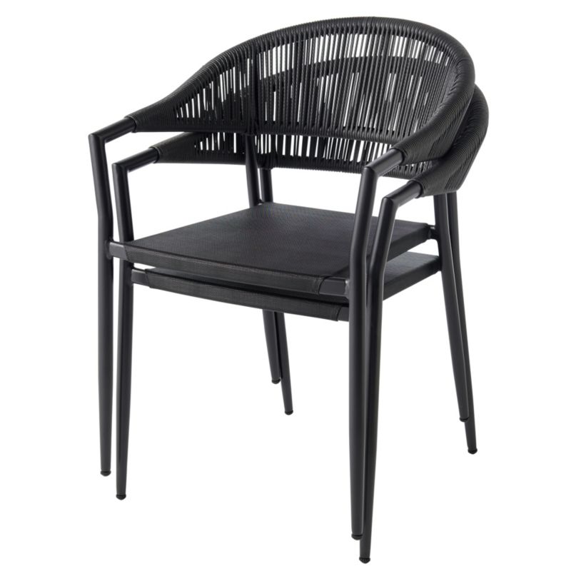Aluminiumsramme havestol GoodHome Coline i sort