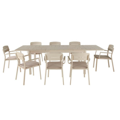 Aluminiumsramme havefåtølje GoodHome Santorin i beige