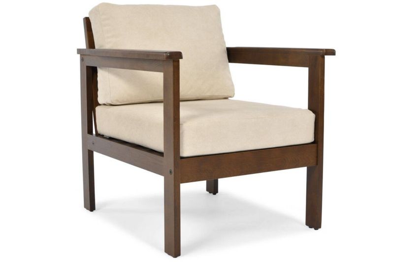 Bettso Bella havestol med træramme i beige, 1 stk.
