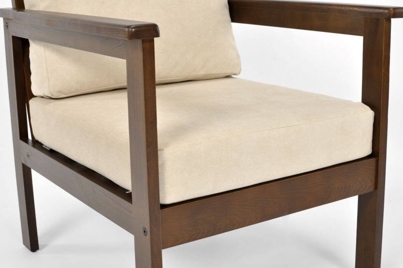 Bettso Bella havestol med træramme i beige, 1 stk.