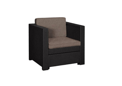 Keter Provence havestol med pude, brun, 1 stk.